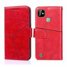 For Infinix Smart HD 2021 X612 Geometric Stitching Horizontal Flip Leather Phone Case(Red) - 1