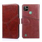 For Infinix Smart HD 2021 X612 Geometric Stitching Horizontal Flip Leather Phone Case(Dark Brown) - 1