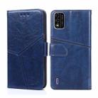 For Itel A48 Geometric Stitching Horizontal Flip Leather Phone Case(Blue) - 1