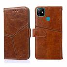 For IItel Vision 1 Geometric Stitching Horizontal Flip Leather Phone Case(Light Brown) - 1