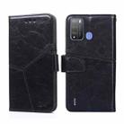 For Itel Vision 1 Pro Geometric Stitching Horizontal Flip Leather Phone Case(Black) - 1