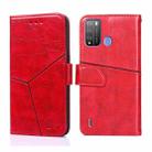 For Itel Vision 1 Pro Geometric Stitching Horizontal Flip Leather Phone Case(Red) - 1