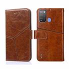 For Itel Vision 1 Pro Geometric Stitching Horizontal Flip Leather Phone Case(Light Brown) - 1