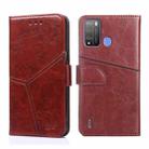 For Itel Vision 1 Pro Geometric Stitching Horizontal Flip Leather Phone Case(Dark Brown) - 1