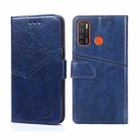 For Tecno Camon 15 CD7/ Camon 15 Air Geometric Stitching Horizontal Flip Leather Phone Case(Blue) - 1