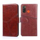 For Tecno Camon 15 CD7/ Camon 15 Air Geometric Stitching Horizontal Flip Leather Phone Case(Dark Brown) - 1