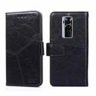 For Tecno Phantom X Geometric Stitching Horizontal Flip Leather Phone Case(Black) - 1