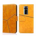 For Tecno Phantom X Geometric Stitching Horizontal Flip Leather Phone Case(Yellow) - 1