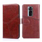 For Tecno Phantom X Geometric Stitching Horizontal Flip Leather Phone Case(Dark Brown) - 1