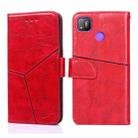 For Tecno Pop 4 Geometric Stitching Horizontal Flip Leather Phone Case(Red) - 1