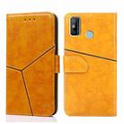 For Tecno Spark 6 GO Geometric Stitching Horizontal Flip Leather Phone Case(Yellow) - 1