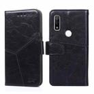 For Fujitsu Arrows WE F-51B Geometric Stitching Horizontal Flip Leather Phone Case(Black) - 1