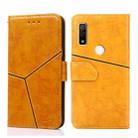 For Fujitsu Arrows WE F-51B Geometric Stitching Horizontal Flip Leather Phone Case(Yellow) - 1