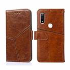 For Fujitsu Arrows WE F-51B Geometric Stitching Horizontal Flip Leather Phone Case(Light Brown) - 1