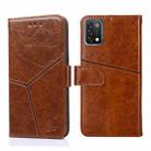 For UMIDIGI A11 Geometric Stitching Horizontal Flip Leather Phone Case(Light Brown) - 1