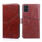 For UMIDIGI A11 Pro Max Geometric Stitching Horizontal Flip Leather Phone Case(Dark Brown) - 1