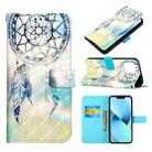 For iPhone 14 Plus 3D Painting Horizontal Flip Leather Phone Case (Dream Wind Chimes) - 1