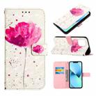 For iPhone 14 Plus 3D Painting Horizontal Flip Leather Phone Case (A Flower) - 1