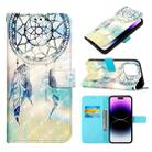 For iPhone 14 Pro Max 3D Painting Horizontal Flip Leather Phone Case (Dream Wind Chimes) - 1