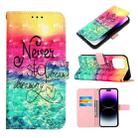 For iPhone 14 Pro Max 3D Painting Horizontal Flip Leather Phone Case (Chasing Dreams) - 1