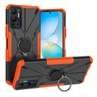 For Infinix Hot 12 Armor Bear Shockproof PC + TPU Phone Case(Orange) - 1