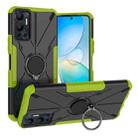 For Infinix Hot 12 Armor Bear Shockproof PC + TPU Phone Case(Green) - 1