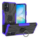 For Infinix Hot 12 Armor Bear Shockproof PC + TPU Phone Case(Purple) - 1