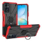 For Infinix Hot 12 Armor Bear Shockproof PC + TPU Phone Case(Red) - 1