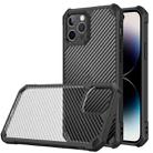 For iPhone 14 Pro Max Carbon Fiber Acrylic Shockproof Phone Case (Black) - 1