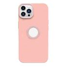 For iPhone 13 Pro Contrast Color 3 in 1 TPU Phone Case (Pink) - 1