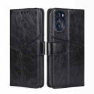 For Motorola Moto G 5G 2022 Geometric Stitching Horizontal Flip Leather Phone Case(Black) - 1