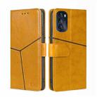 For Motorola Moto G 5G 2022 Geometric Stitching Horizontal Flip Leather Phone Case(Yellow) - 1