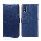 For Motorola Moto G Pure Geometric Stitching Horizontal Flip Leather Phone Case(Blue) - 1