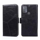 For Motorola Moto G50 Geometric Stitching Horizontal Flip Leather Phone Case(Black) - 1