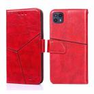 For Motorola Moto G50 5G Geometric Stitching Horizontal Flip Leather Phone Case(Red) - 1