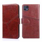 For Motorola Moto G50 5G Geometric Stitching Horizontal Flip Leather Phone Case(Dark Brown) - 1