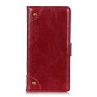 For OnePlus 8 Copper Buckle Nappa Texture Horizontal Flip Leather Case with Holder & Card Slots & Wallet(Wine Red) - 2