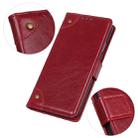 For OnePlus 8 Copper Buckle Nappa Texture Horizontal Flip Leather Case with Holder & Card Slots & Wallet(Wine Red) - 7