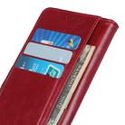 For OnePlus 8 Copper Buckle Nappa Texture Horizontal Flip Leather Case with Holder & Card Slots & Wallet(Wine Red) - 8