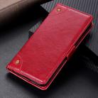 For OnePlus 8 Copper Buckle Nappa Texture Horizontal Flip Leather Case with Holder & Card Slots & Wallet(Wine Red) - 9