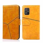 For Asus Zenfone 8 ZS590KS Geometric Stitching Horizontal Flip Leather Phone Case(Yellow) - 1