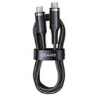 USAMS US-SJ570 U81 Type-C / USB-C to Type-C / USB-C PD 100W Smooth Aluminum Alloy Fast Charging Data Cable, Length: 6m(Black) - 1