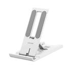 USAMS US-ZJ070 Mobile Phone Spring Desktop Folding Storage Stand Holder(White) - 1