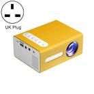 T300 25ANSI LED Portable Home Multimedia Game Projector, Plug Type:UK Plug(Yellow) - 1