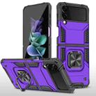 For Samsung Galaxy Z Flip4 5G Magnetic Armor Shockproof Folding Phone Case(Purple) - 1