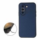 For Huawei nova 10 Accurate Hole Carbon Fiber Texture Shockproof Phone Case(Blue) - 1