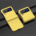 For Samsung Galaxy Z Flip4 5G PC Skin Feel Folding Phone Case(Yellow) - 1