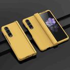 For Samsung Galaxy Z Fold4 5G PC Skin Feel Folding Phone Case(Yellow) - 1