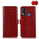 For Nokia G11 Plus Crocodile Top Layer Cowhide Leather Phone Case(Red) - 1