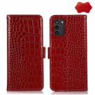 For Nokia G100 Crocodile Top Layer Cowhide Leather Phone Case(Red) - 1